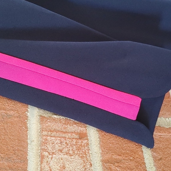 Vince Camuto Pink Stripe Navy 3/4 sleeve Shift Dress Size 8 (1062) - Picture 2 of 6